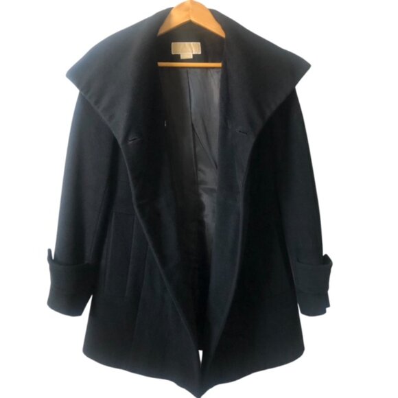 Michael Kors Black Coat Vintage Size S - Classic Wool Blend - Picture 1 of 9